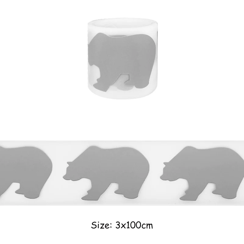 Silver Reflective Animal Design Thermal Patches - DIY Iron-On Transfers