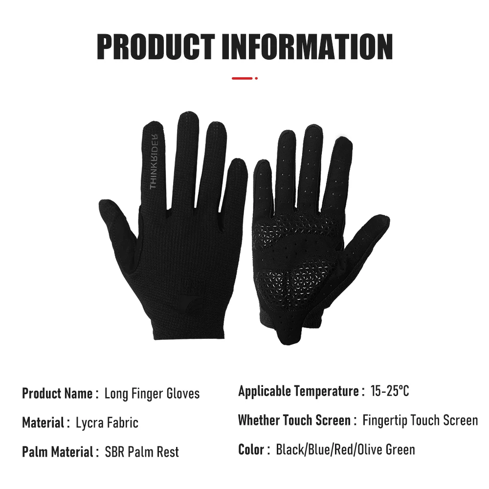 ThinkRider Windproof Cycling Gloves Bicycle Touch Screen Riding MTB Bike Glove Thermal Warm Motorcycle Winter Autumn Bike - Image 2