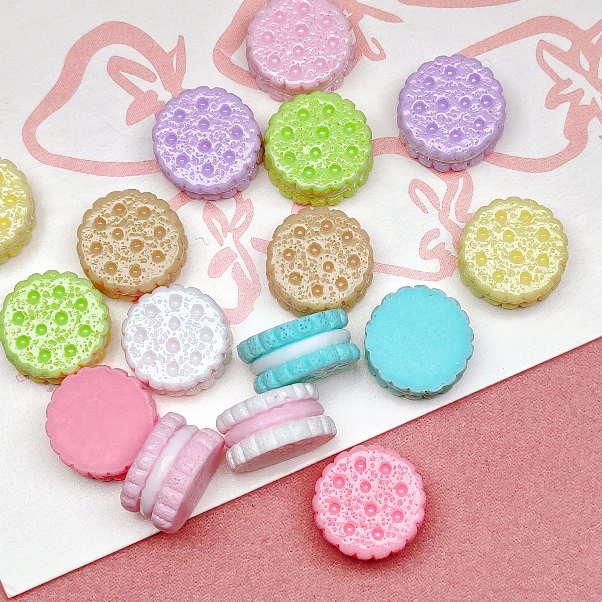 

Новые милые мини сэндвичи бисквит с плоским основанием из смолы, шпильки для волос DIY для кукольного домика, аксессуары для украшения рукоделия