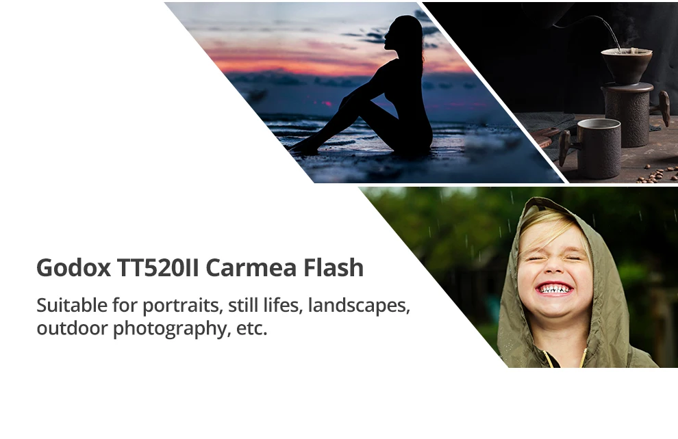 Godox Camera Flash TT520II with Build-in 433MHz Wireless Signal for Canon Nikon