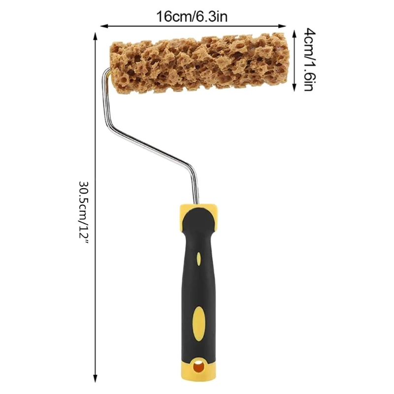 Durable Texture Imitation Sponge Roller Brush 6'' DIY Pattern Liquid Wallpaper 5