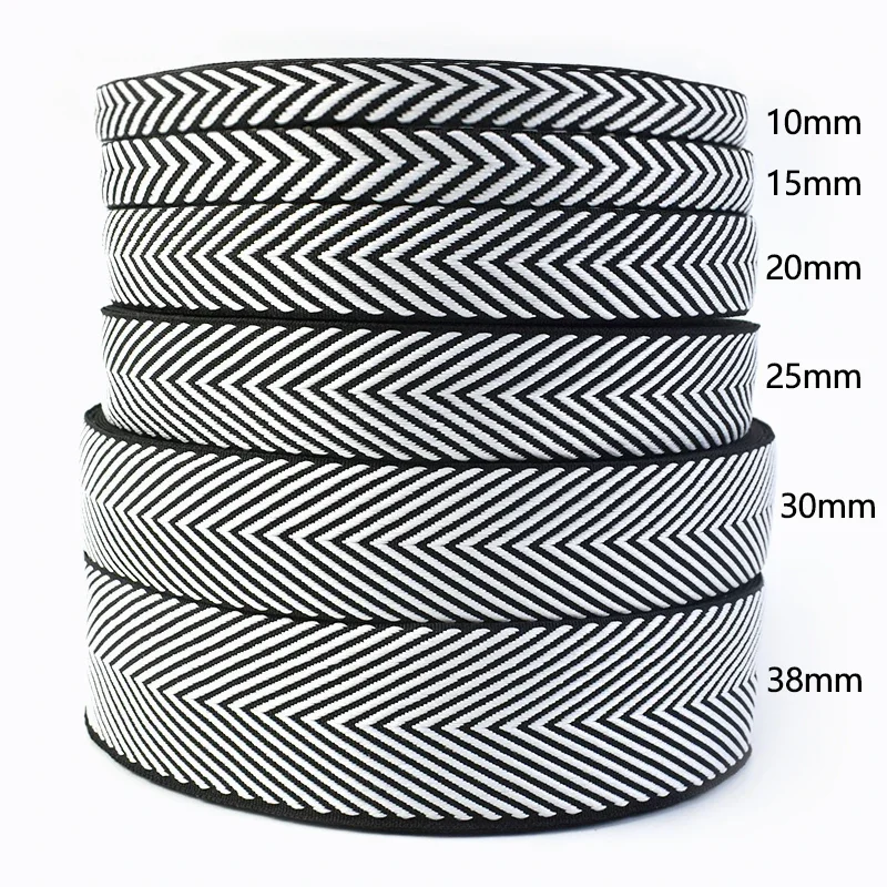 5 متر 10-38 مللي متر البوليستر الجاكار الشريط الفرقة الملابس الزخرفية حزام الشريط ظهره حزام السلامة التحيز ملزمة الخياطة اكسسوارات