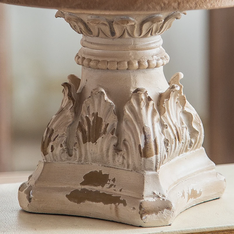 Fruit tray Distress Wooden Pendant wedding ornaments Weathered White Risers Carving Column dessert display stand