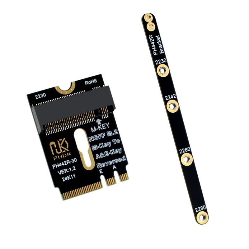 LOLPALONE Adattatore M.2 Wifi M.2 Wifi a Nvme SSD Adattatore PCIe4.0 a M2 NGFF Key A+E Wifi Card Raiser per modulo WiFi/WWAN/LTE