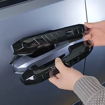 Adesivi Protettivi Esterni per Maniglie Auto 4 Pezzi in Fibra di Carbonio per Chery Jetour Traveller T2 2023 2024