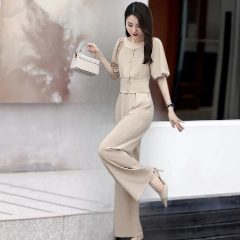 Women's Fashion Outfits 2022 Spring Summer New Flare Leggings Two Piece Set  Korean Style Wide Leg Pants And Tops Lady Suit W56 - AliExpress