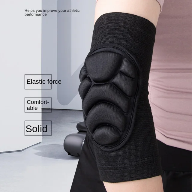 2PCS Anti-Collision Elbow Pads for Sports - EVA Foam Protection, Non-Slip Design for Dance, Cycling & Outdoor (Black) 6