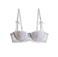 Soutien-gorge Sexy en dentelle pour femmes, demi-tasse, Push Up, Style français, Lingerie douce, profonde, haut en V, respirant, fermeture au dos, Bralette fine, Ropa Mujer 6