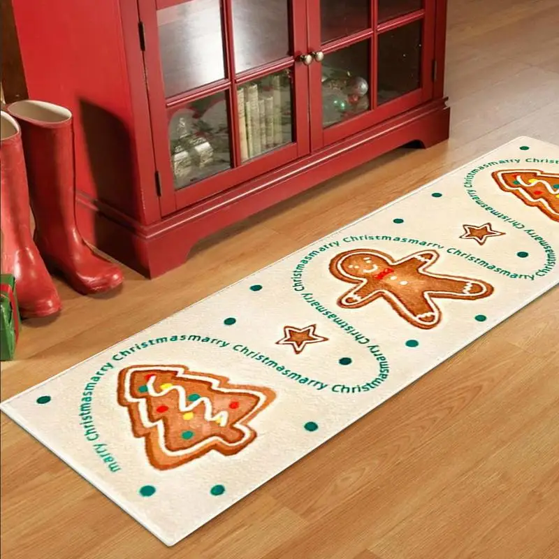 

Gingerbread Man Door Mat household Christmas Non Slip Soft Indoor living room Mat High Quality Christmas Entrance Door Mat