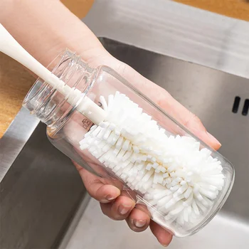GIANXI Spazzola in spugna Scrubber per tazze Detergente per vetri Strumento per la pulizia della cucina Manico lungo Bottiglia per bicchieri da vino per uso domestico 1