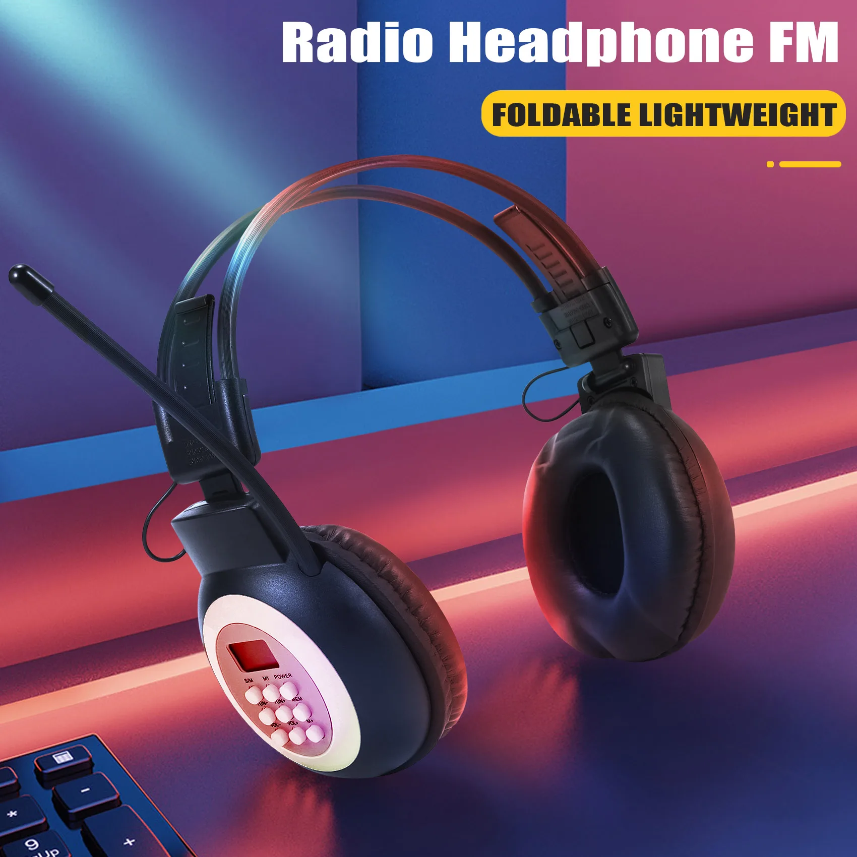Portable Personal FM Radio Headphones Wireless Headset with Radio Built in for Walking Jogging Daily Work AliExpress