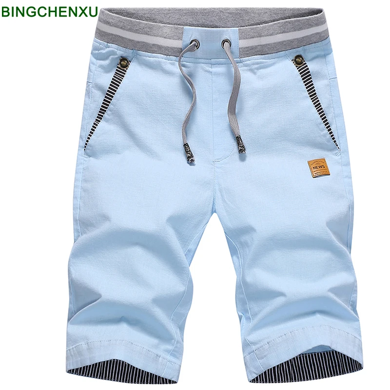 linen mens shorts Newest Summer Casual Shorts Men Cotton Fashion