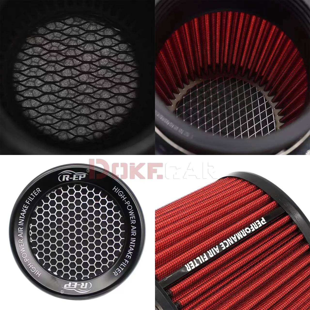 Universal High Flow Cold Cone Air Intake Filter for Racing Sport Car Engine 2.5/3/3.5/4inch