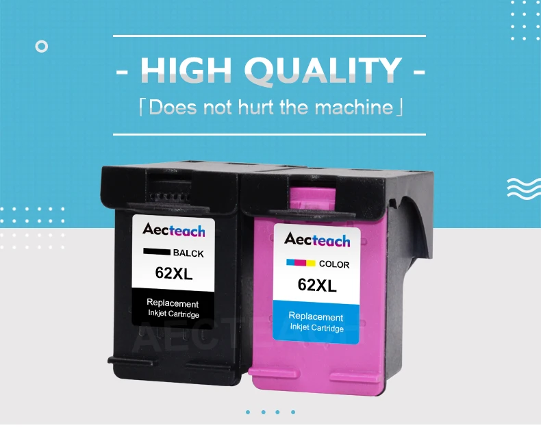 Description Picture 2 of itemAecteach 62XL Ink Cartridge Compatible for HP 62 XL For HP62 Envy 5540 5640 7640 5646 5541 5740 5742 5745 200 250 Printer