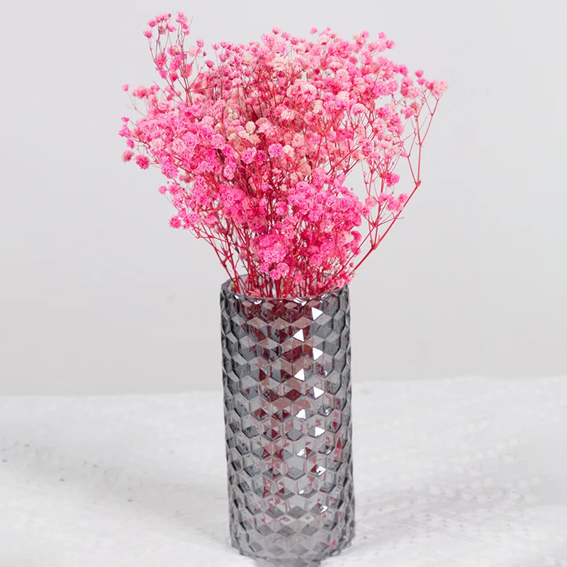  Flores secas, flores preservadas secas naturales Gypsophila  Paniculata Ramos de flores de aliento para bebé, regalo para bodas,  decoración del hogar, accesorios para flores fotográficas para decoración  (color rosa 1, tamaño