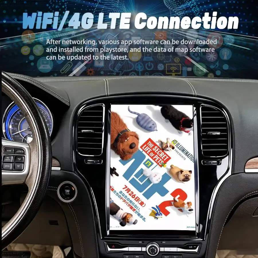 Navigatore da 14,5 Pollici per Chrysler 300 300C 300S 2011-2023, Stereo GPS Android Auto Multimedia Carplay Audio 4G WiFi Bluetooth - Image 6