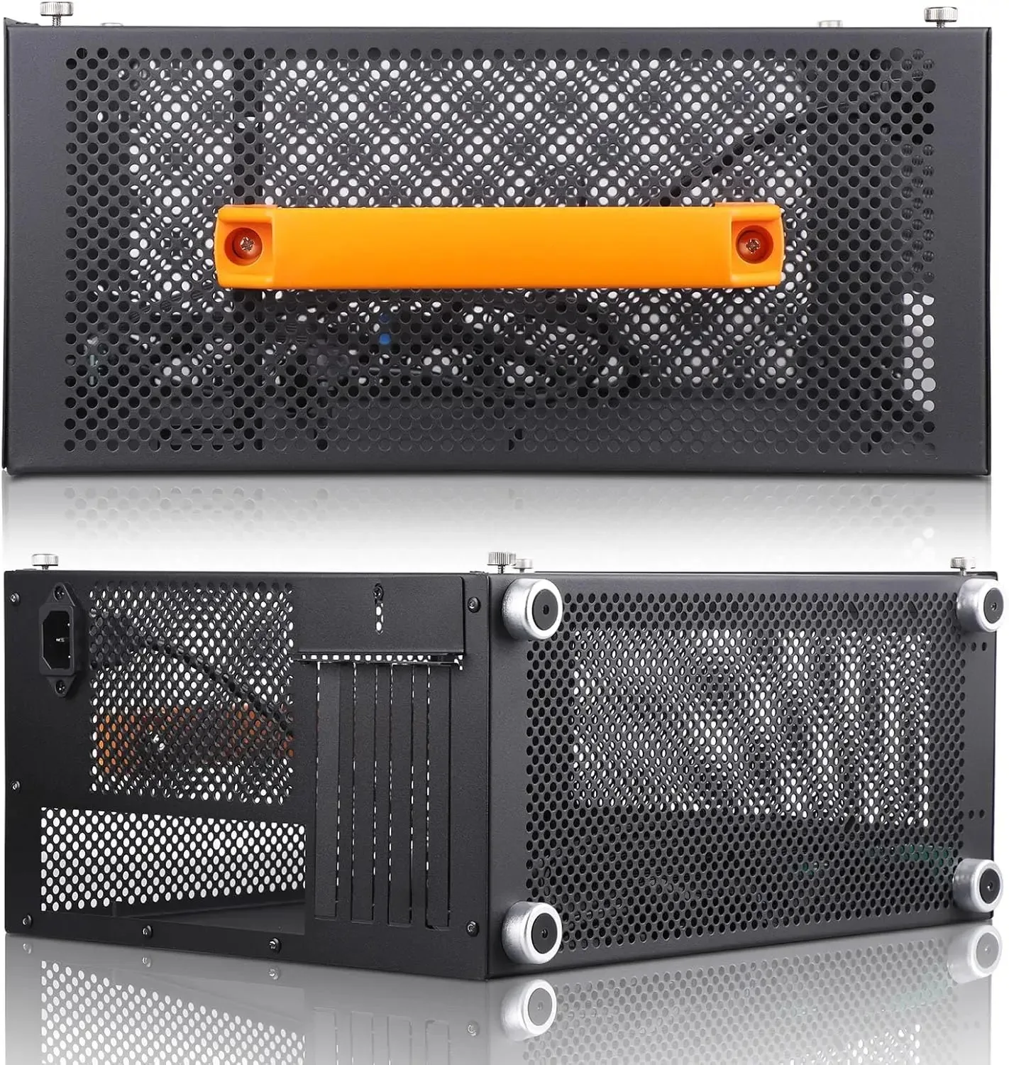 M-ATX 케이스 미니 타워 게이밍 PC 케이스 핸들 포함 ITX MATX SFF 섀시 타입-C 지원 데스크탑 게이밍 소형 휴대용 섀시