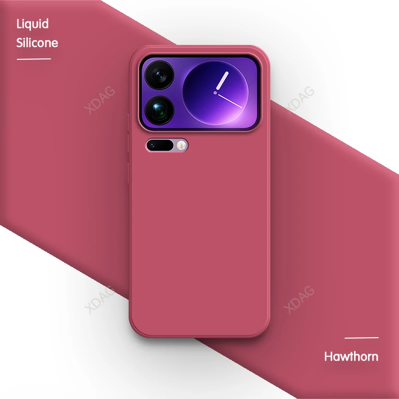 Candy Color Liquid Silicone Phone Case - Soft Simple Original Back Cover