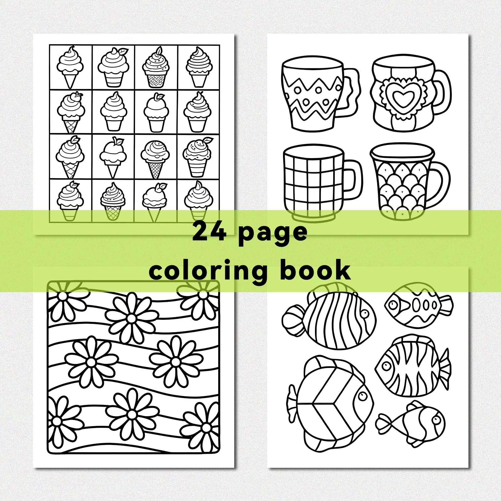 Comfy Patterns Coloring Book Bright Stress Relief Art Perfect Gift for Valentine's Day Christmas New Year Anniversary Birthday 6
