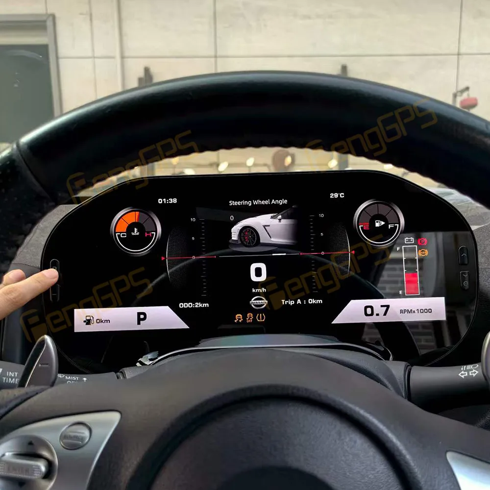 닛산 370Z 2008-2019 차량용 LCD 대시보드 디지털 클러스터 가상 조종석 계기판 속도계 다기능