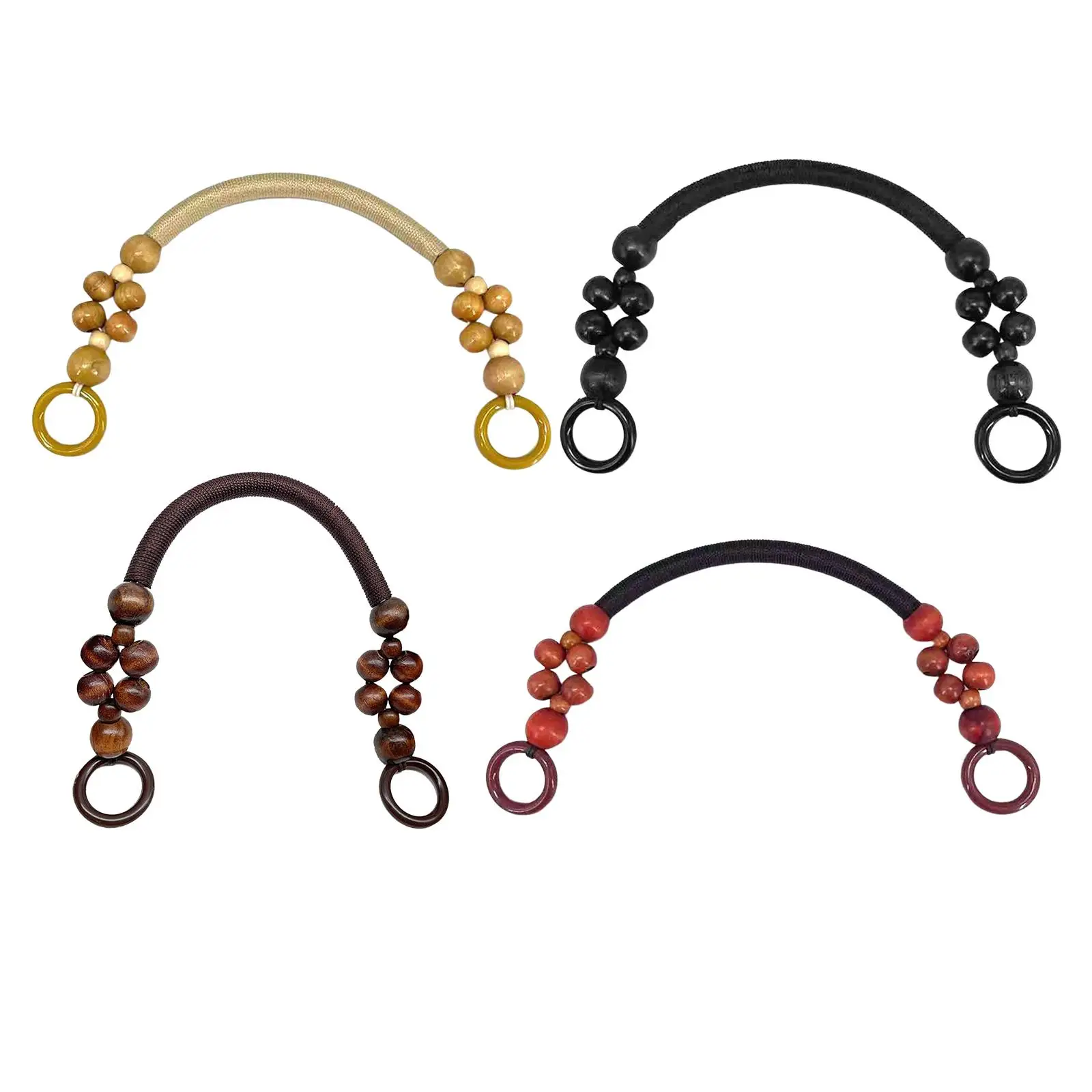 

Wood Bead Bag Handle Replacement Shoulder Bag Strap Woven Handbag Handles
