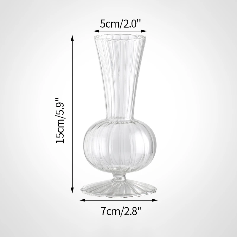 Elegant Miniature Glass Vase - Nordic Style for Floral Arrangements and Home Decor