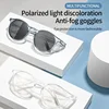 Protective Polarized Photochromic Sunglasses with Side Shields Blue Light Blocking Anti-allergy Anti Fog Wind Splash Goggles 2