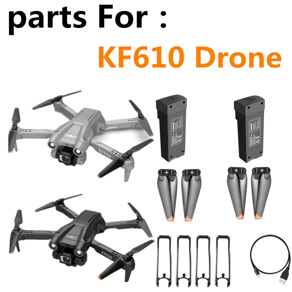 

KF610 Drone Battery Accessories 3.7V 2000Mah /Propeller Blade /KF610 Drone Original Spare Parts Flying 15 mins