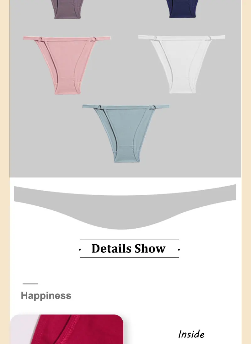 Cotton Bikini Panties - Women’s Low Waist Briefs | Comfortable Soft Cotton Lingerie Set