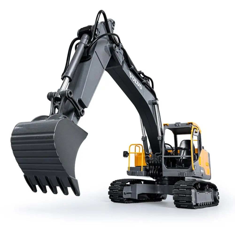 Double E E598 Remote Control Bucket Excavator Truck 360Degree Rotatable 2.4g 1/16 Metal Engineering Car 3In1 Vehicl Toys Gift