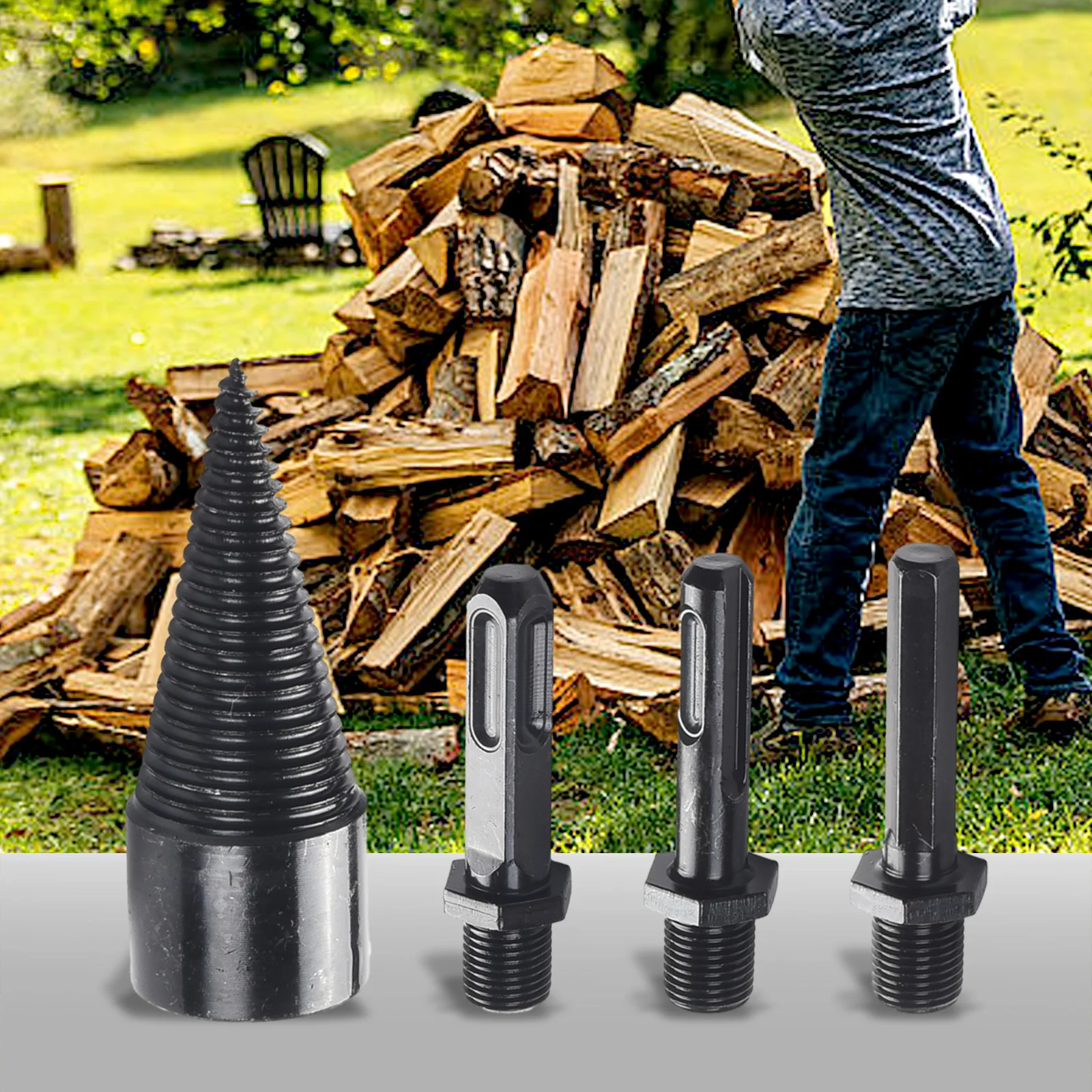 

Steel Wood Splitting Tool Superior Durability and Impact Resistance Makes Splitting Wood Effortless and Efficient