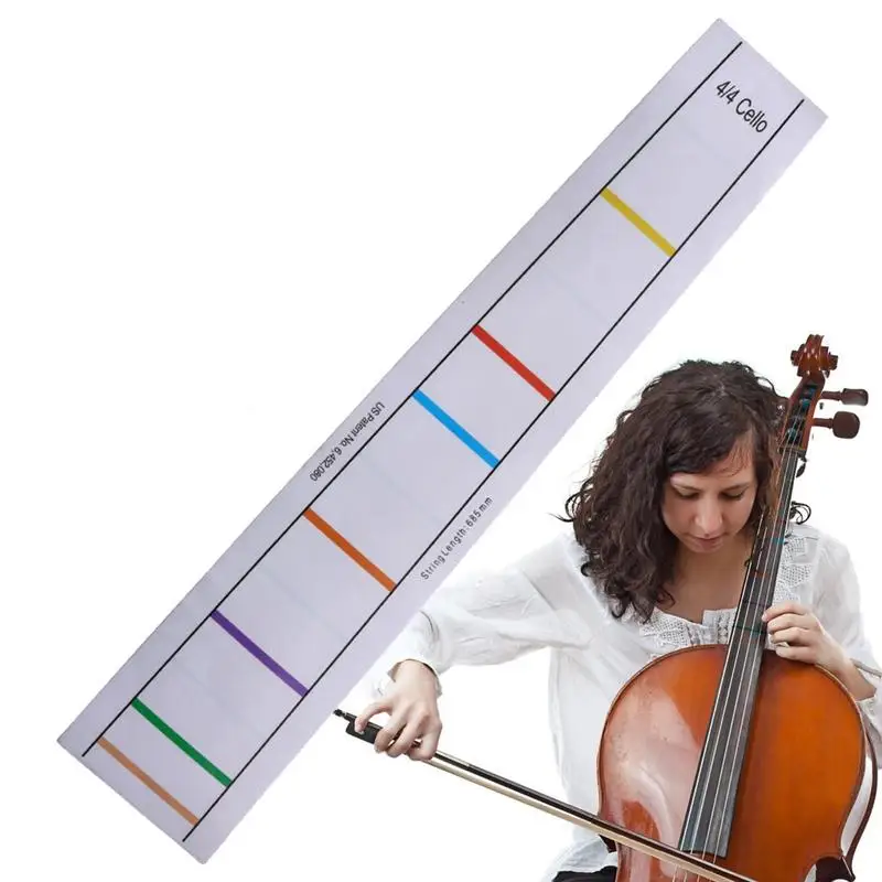 4/4 1/2 1/4 3/4 1/8 Professional Cello Finger Position Marker Sticker Contrabass Electric Cello Exercise Fingering Stickers Cello Sticker Accessory