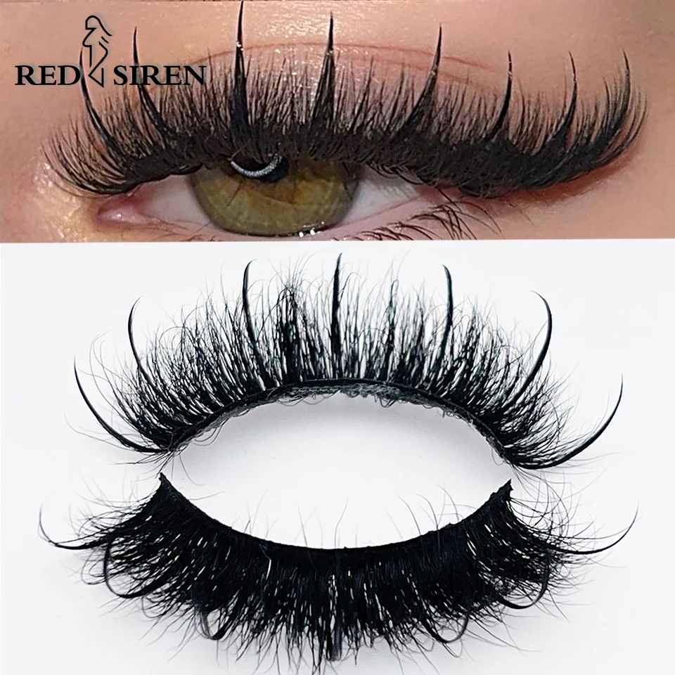 New Spike Real Mink Lashes High Quality 16mm 18mm 20mm 25mm Volume Fluffy Wispy Strip Lashes Suppliers Wholesale Mink Eyelashes