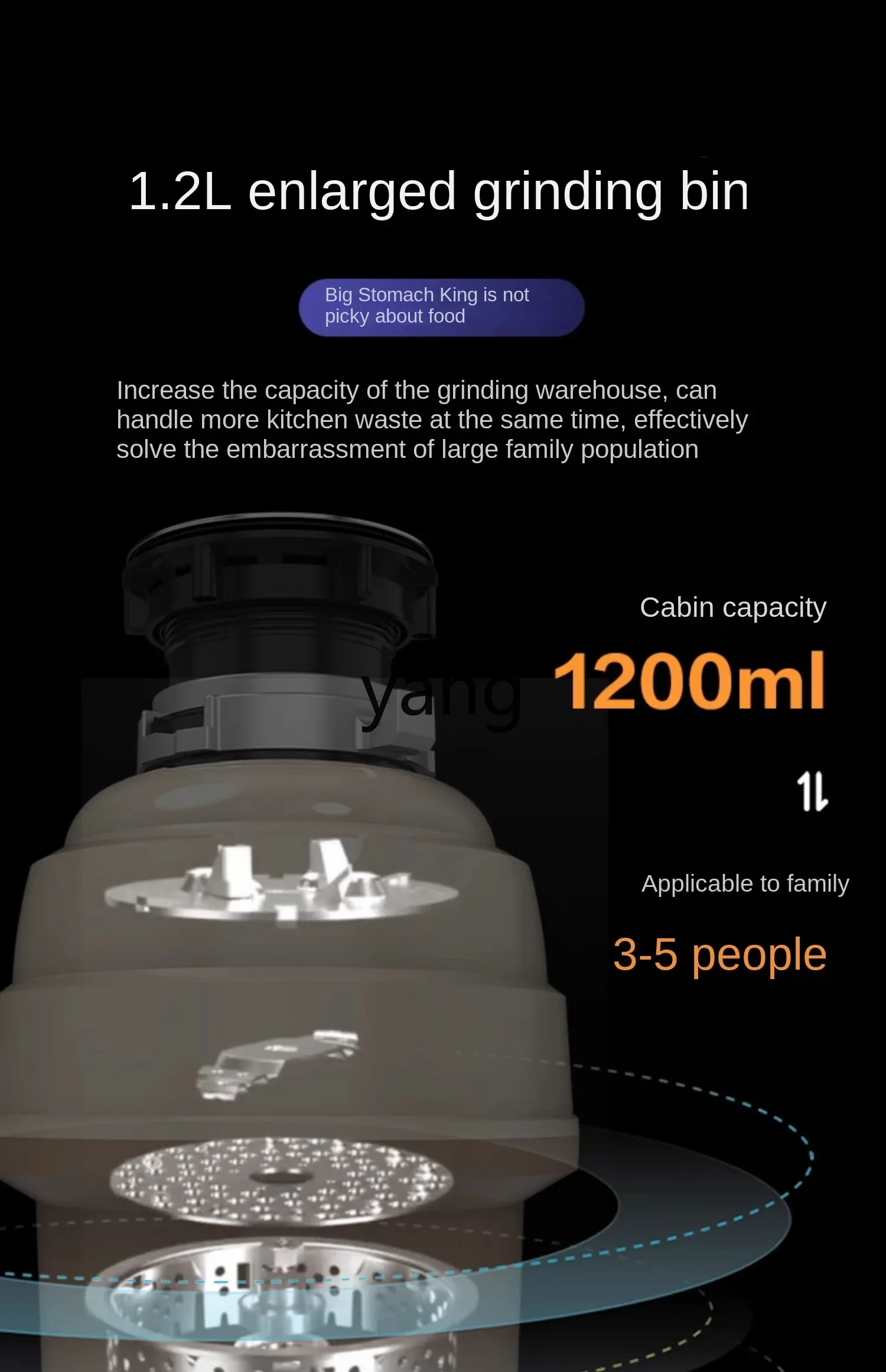 L'm'm Intelligent Kitchen Waste Waste Processor Sink Kitchen Food Grinder
