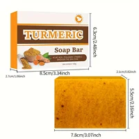 Savon à l'huile essentielle pour éliminer et blanchir l'acné au curcuma, avec protéines de collagène et acide citrique, savon à récurer fait à la main au citron 4