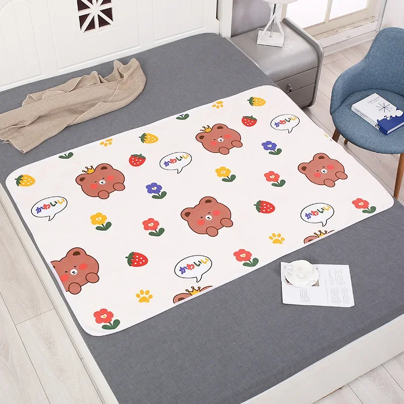 Baby Changing Mat 50*70Cm Waterproof Absorbent Diaper Changing Pad Crib Nappy Pad Portable Foldable Children'S Mat For Travel