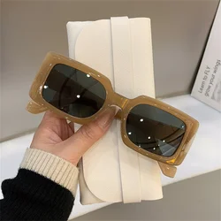 Vintage - Inspired Trendy Square Sunglasses - Stylish Green and Black Unisex Eyewear (Only Glasses)