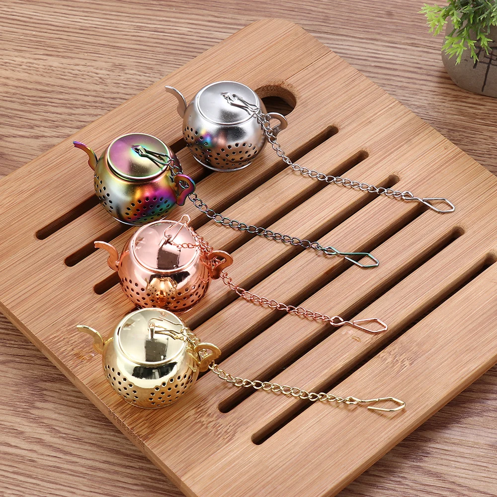 Teapot/Star/Heart Shape Tea Strainer Stainless Steel Tea Infuser with Chain Herbal Spice Filter Diffuser Kitchen Gadget Teaware tea infuser,tea strainer,tea filter