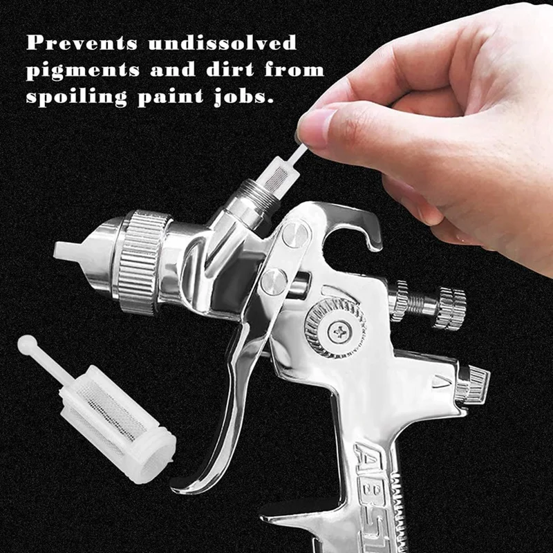60Pcs Universal Spray Tool Filters Disposable HVLP Gravity Feed Paint Strainers Fine Mesh, White