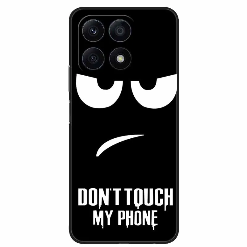 Cool Black Soft TPU Phone Case with Wolf and Lion Design - Durable Back Cover