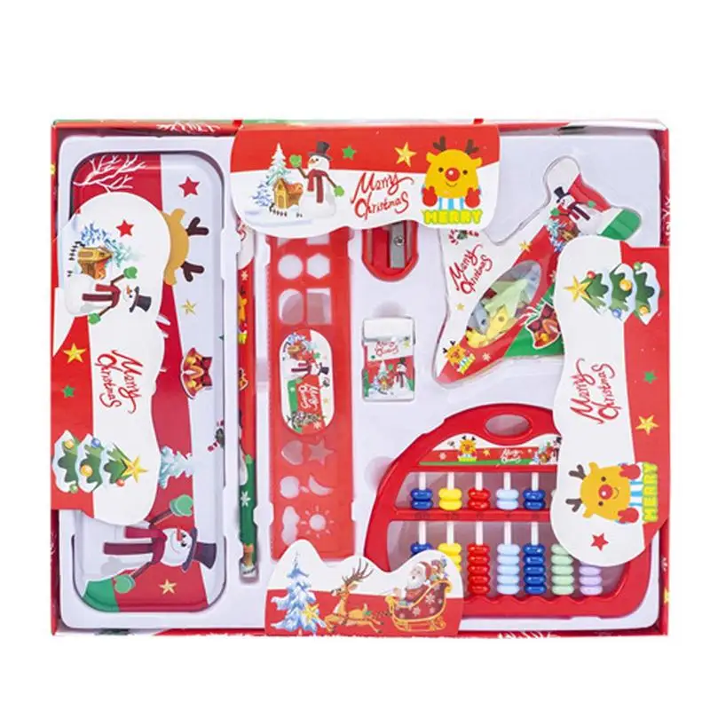 

Stationery For Kids Stationary Letter Writing Kit Eraser Sharpener Pencil Case Pencils Abacus Airplane Chess Gift Box Christmas