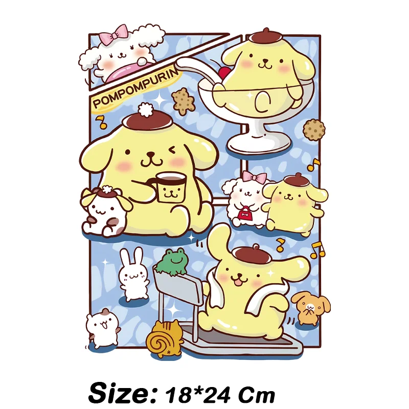 Iconic Brand Anime Cartoon Pattern Print Patch,Heat transfers stickers for clothing Suitable for Hoodie,T-shirt,pillow,canva bag,etc.
