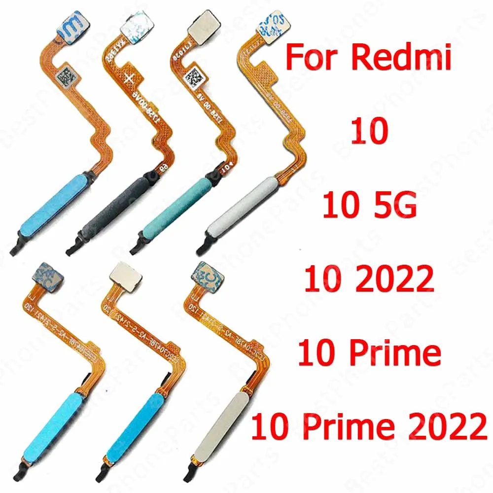 Per Xiaomi Redmi 10 Prime 2022 5G Finger Print Scanner Sensore Di Impronte Digitali Cavo Flessibile Accensione E Spegnimento Nuova Sostituzione