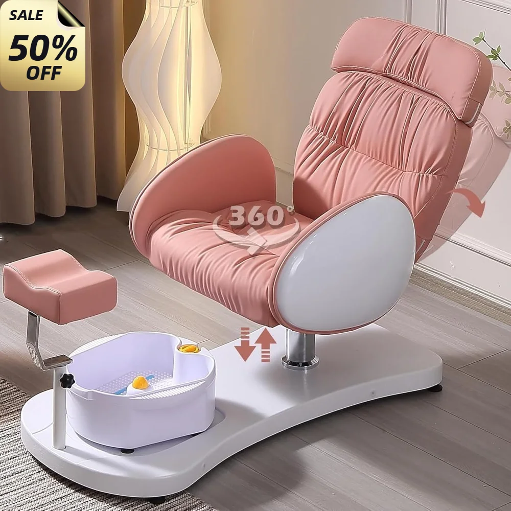 Pedicure Chair.Pedicure Foot Spa, Hydraulic Pedicure Chair For Nail Tech No Plumbing, 360 Swivel Reclining Pedicure Unit
