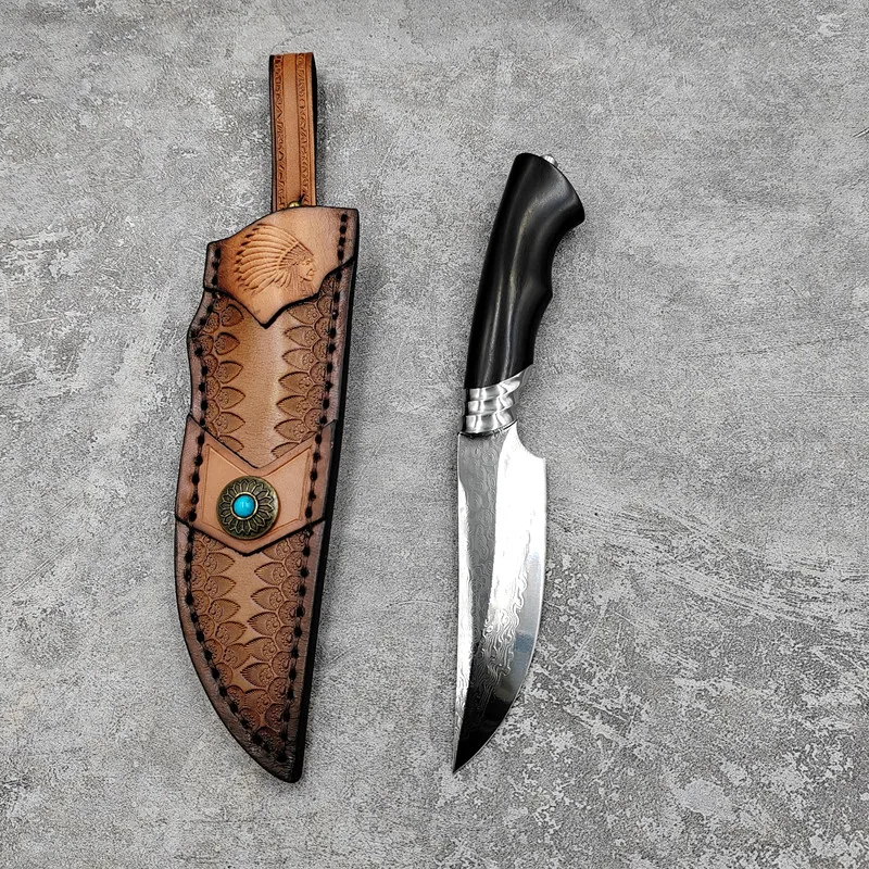 NewArrivalVG10DamascusSteelBladeSharpTacticalStraightKnife