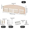 12 Hooks Wood Medal Holder 11.8Inch/30cm Medal Hanger Display Rack Hanger 3 Lines Wall Mount Sport Award Rack Easy to Install 2