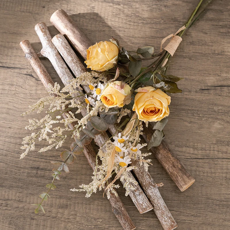 6 Mazzi Di Fiori Artificiali Margherite Per Esterno/Interno - Finti Bouquet Di Sete Con Steli Regolabili, Resistente UV, Piante Finte Primaverili Per Giardino, Casa, Matrimoni
