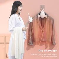 Mini Foldable Smart Laundry Dryer Multifunctional Garment Hanger Dryers Portable Clothes Dehumidifier for Dormitory 2