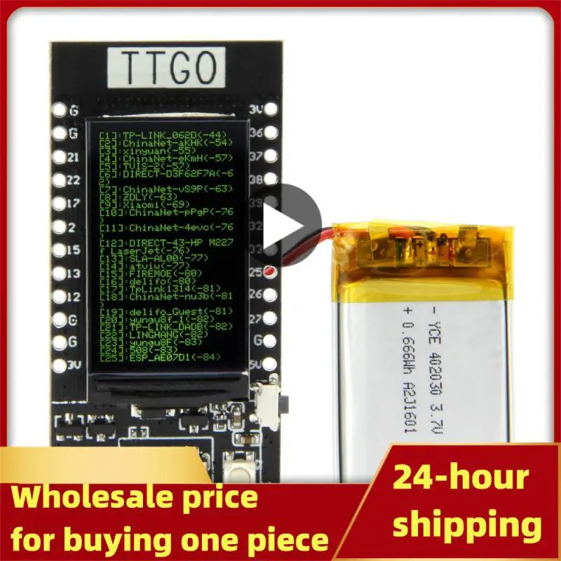 

Черная модульная портативная плата для разработки ЖК-дисплея Ttgo T-display, Офисные аксессуары Esp32wifi, цветной экран модуля