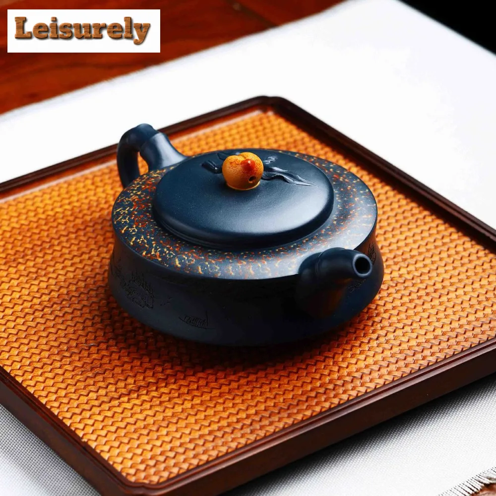 350ml Yixing Purple Clay Teapots Famous Handmade Tea Pot Azurite Clay Beauty Kettle Chinese Zisha Tea Set Teaware Collection